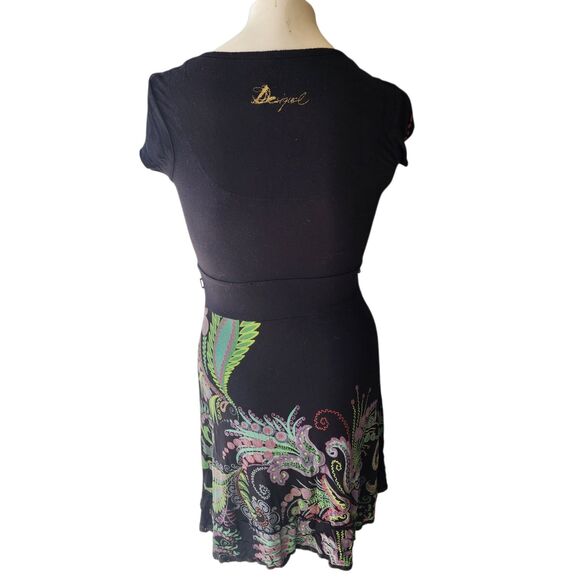 Desigual A Line Dress Womens Sz Small Ecclectic Boho Art To Wear Colorful Wacky - Picture 5 of 8